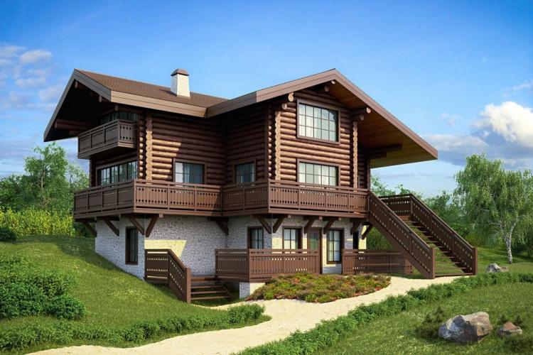 Двухэтажные дома в стиле шале - проекты и фото