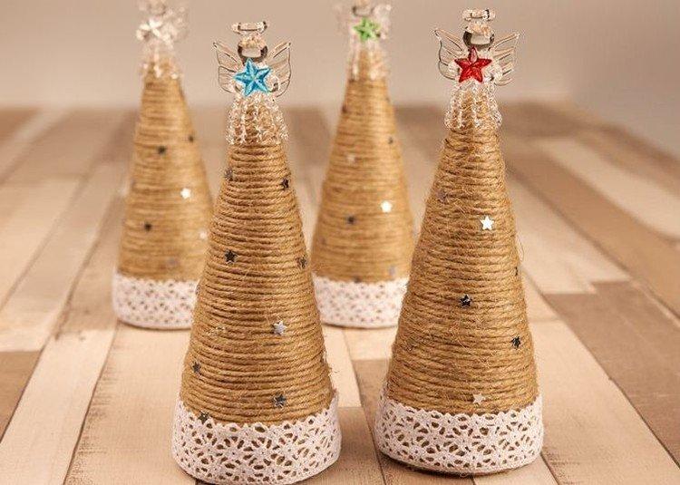 Елка из ниток своими руками - фото и идеи