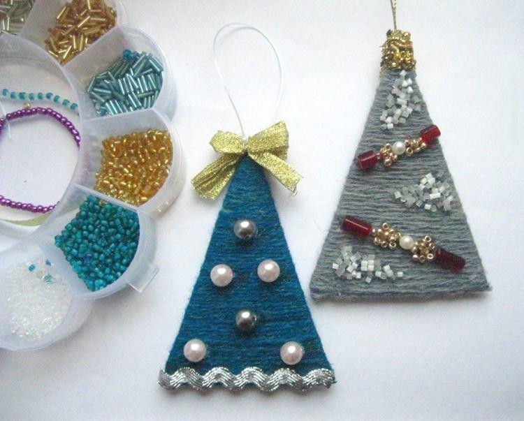 Елка из ниток своими руками - фото и идеи