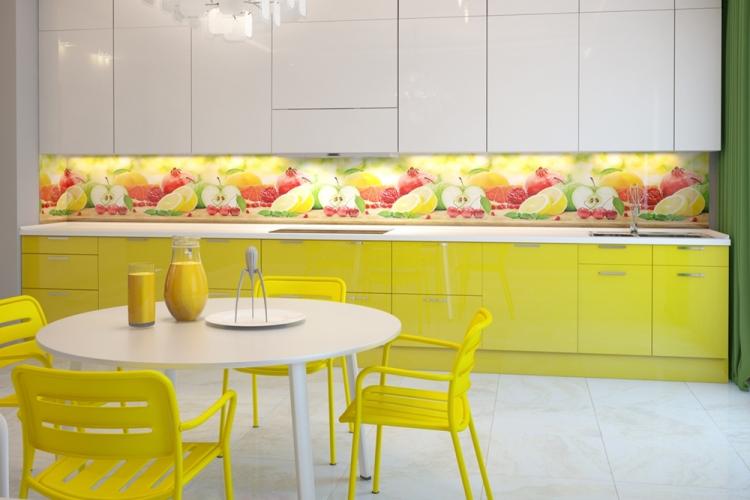 Фартук на кухне из пластика