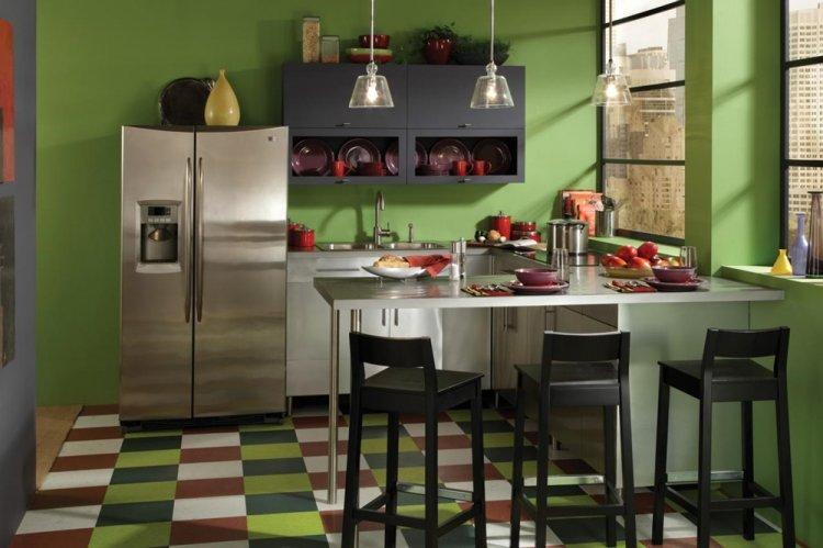 Фисташковый с черным - Сочетание цветов в интерьере