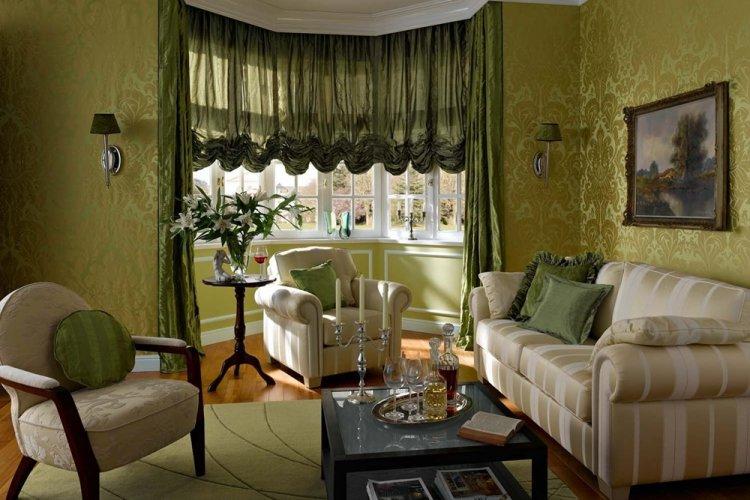Фисташковый цвет в гостиной - дизайн фото