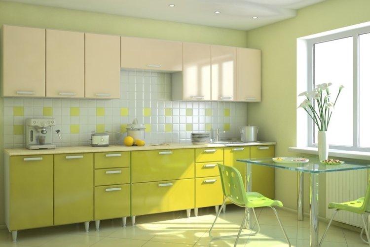 Фисташковый цвет на кухне - дизайн фото