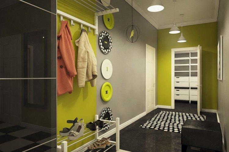 Фисташковый цвет в прихожей - дизайн фото