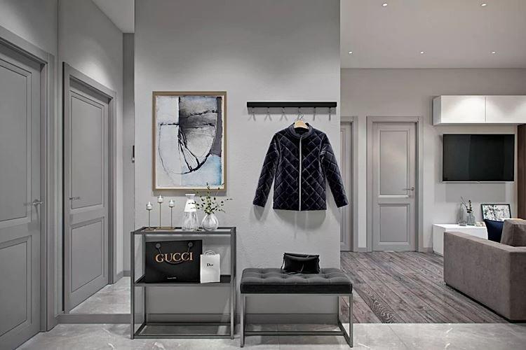 Дизайн серой прихожей