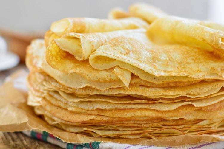 Постные блины на воде без яиц