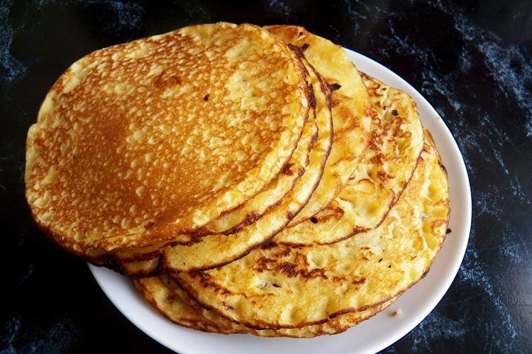 Постные блины из кукурузной муки