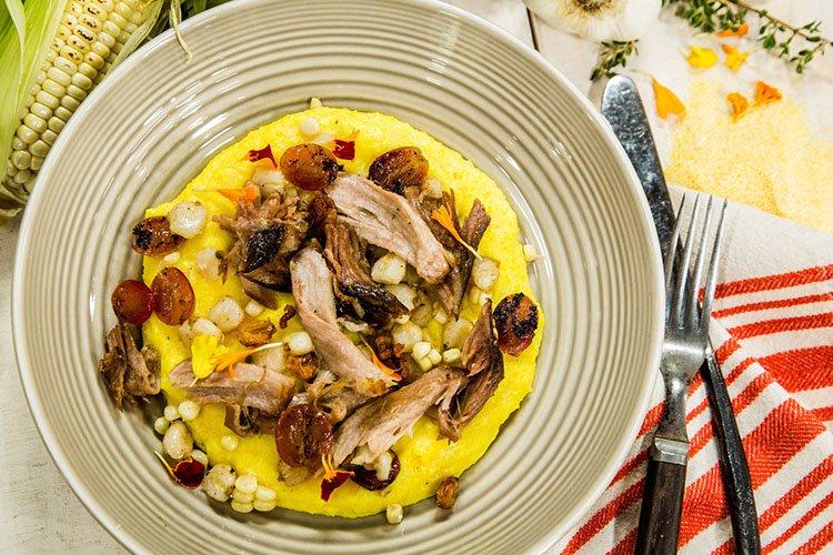 Кукурузная каша с мясом