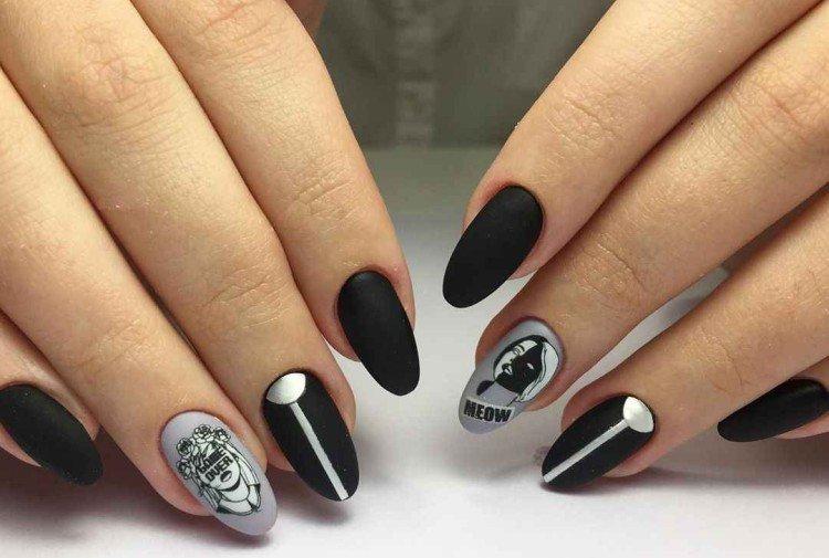 Черный маникюр – фото и красивые идеи