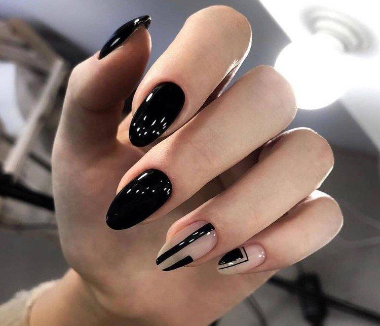 Черный маникюр – фото и красивые идеи