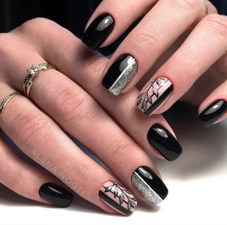 Черный маникюр – фото и красивые идеи