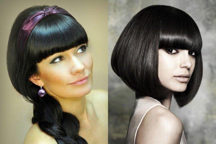 Традиционная прямая челка в 2021 году