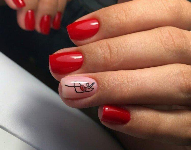 Красный маникюр – фото и красивые идеи