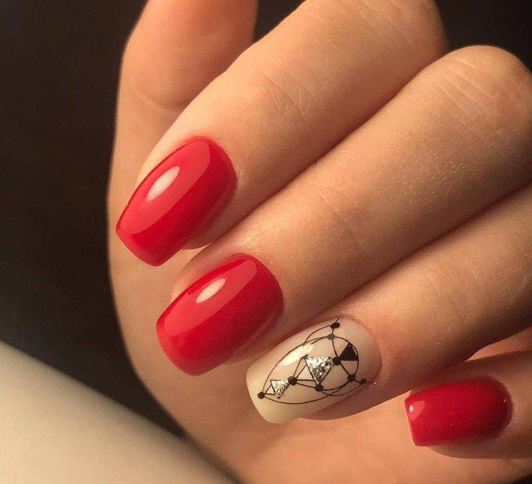 Красный маникюр – фото и красивые идеи