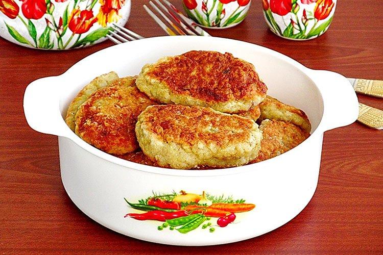 Котлеты из минтая и брюшек семги