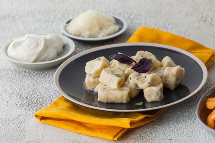 Ленивые вареники с травами