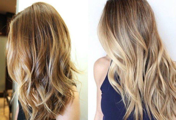 Шатуш на русые волосы