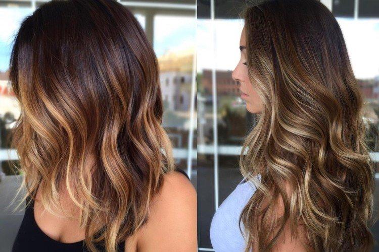 Шатуш на темные волосы