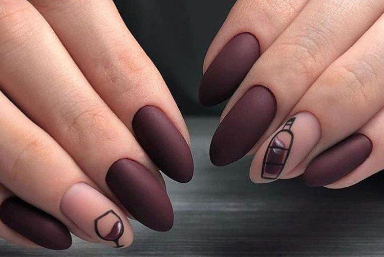 Бордовый маникюр - фото и идеи
