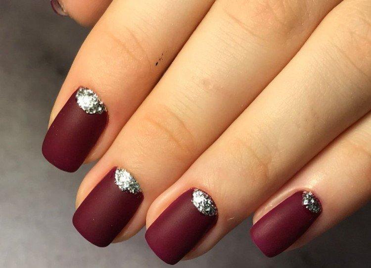 Бордовый маникюр - фото и идеи