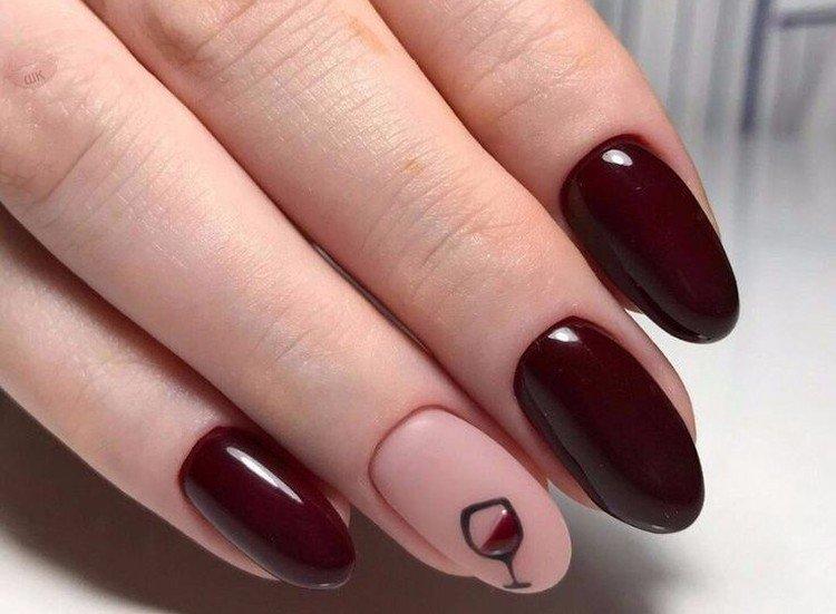 Бордовый маникюр - фото и идеи