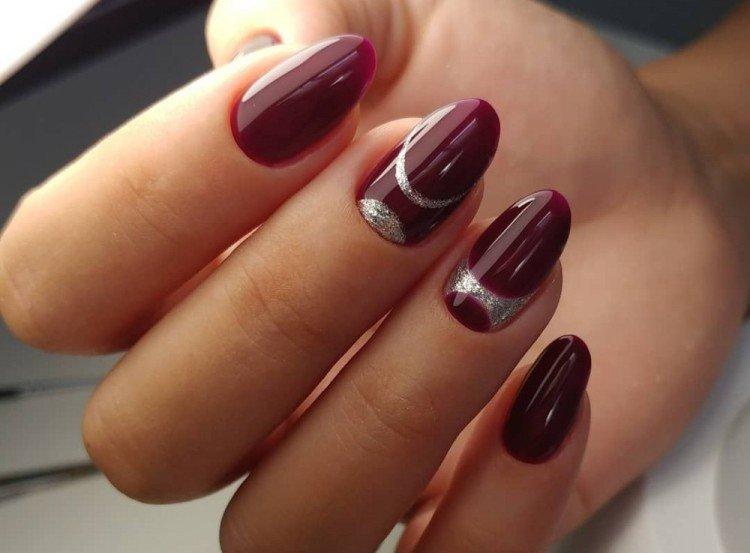 Бордовый маникюр - фото и идеи