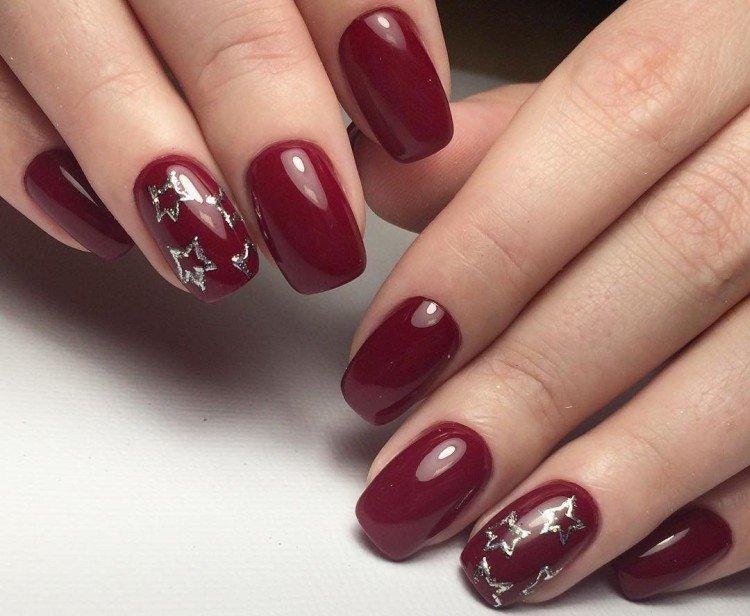 Бордовый маникюр - фото и идеи