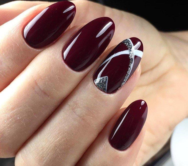 Бордовый маникюр - фото и идеи