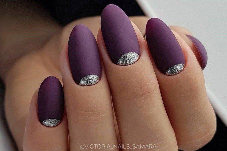 Матовый френч и лунный маникюр