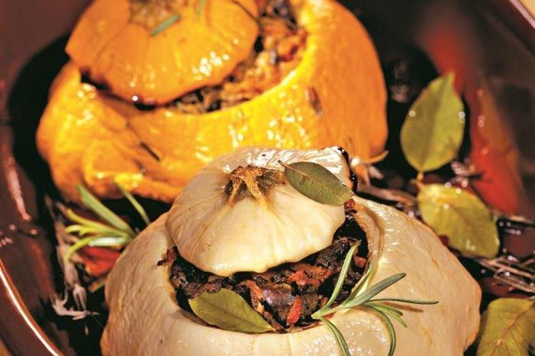 Патиссоны с куриными сердечками