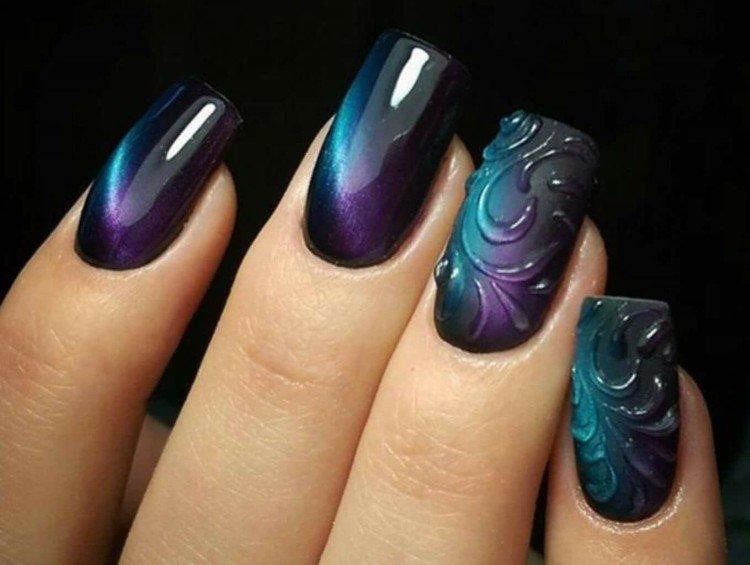 Маникюр «кошачий глаз» - фото и идеи