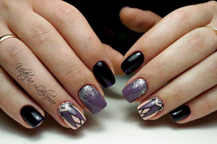 Маникюр с блестками - фото и идеи