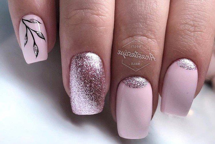 Маникюр с блестками - фото и идеи