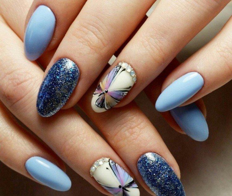 Маникюр с блестками - фото и идеи