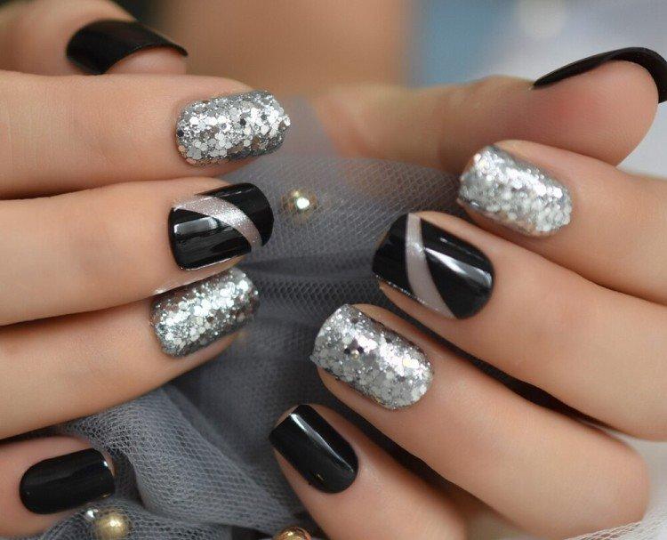 Маникюр с блестками - фото и идеи