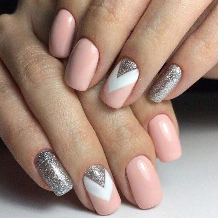 Маникюр с блестками - фото и идеи