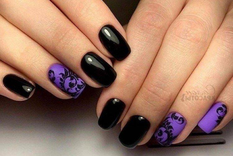 Темный маникюр - фото и идеи