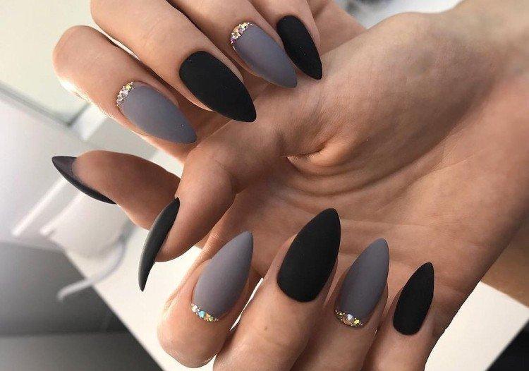 Темный маникюр - фото и идеи