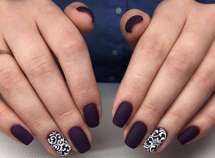 Темный маникюр - фото и идеи
