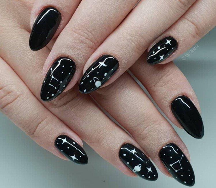 Темный маникюр - фото и идеи