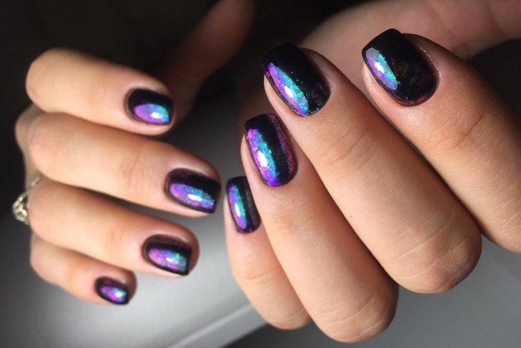 Маникюр с фольгой - фото и идеи