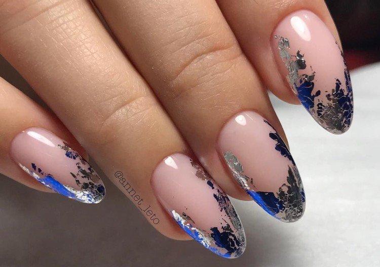 Маникюр с фольгой - фото и идеи