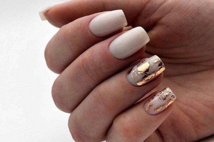 Маникюр с фольгой - фото и идеи