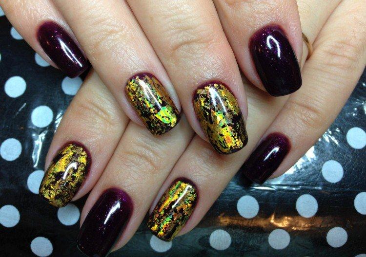Маникюр с фольгой - фото и идеи
