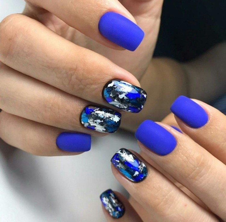 Маникюр с фольгой - фото и идеи