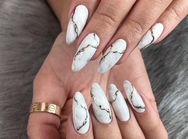 Маникюр гель-лаком на длинные ногти