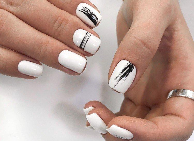 Белый маникюр гель-лаком