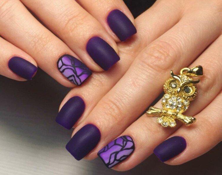 Матовый дизайн ногтей