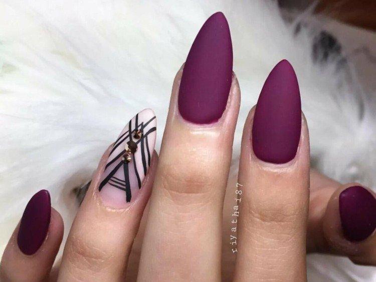 Дизайн на миндалевидные ногти