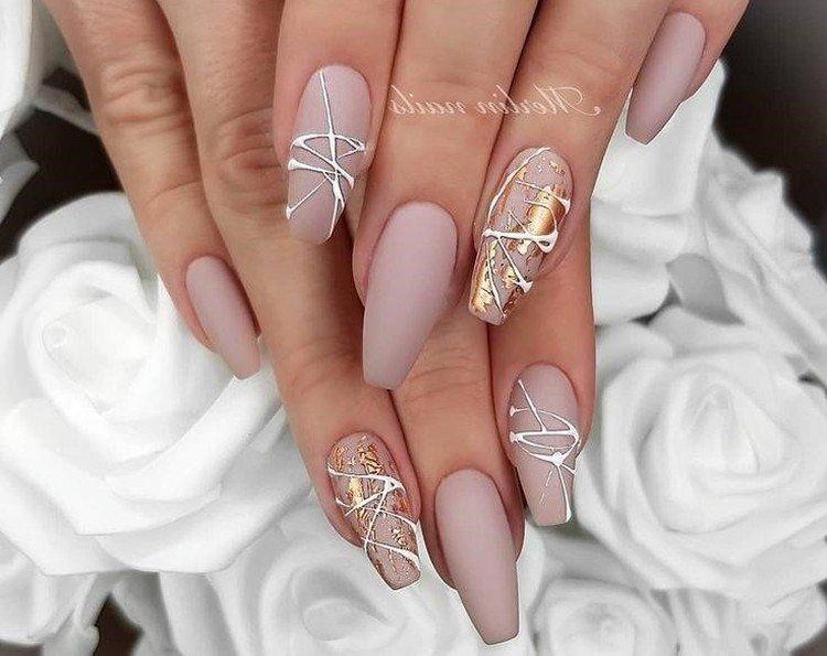 Свадебный дизайн ногтей 2021